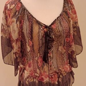 Bar III Multicolor Floral Blouse